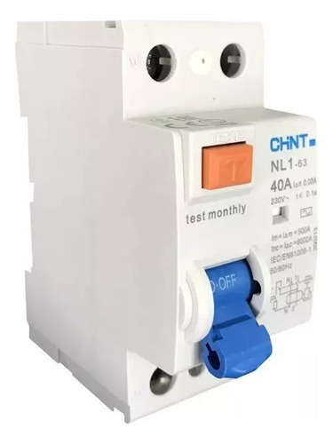 Chint Disjuntor Diferencial Bipolar - 40 A - 6ka - 30ma