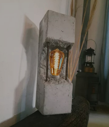 Lámpara Concreto Diseño Industrial
