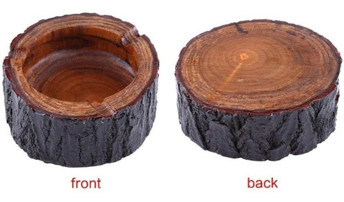 Imagen 2 de 3 de Cenicero Corteza Madera Natural 12x4 Cms Interior Y Exterior