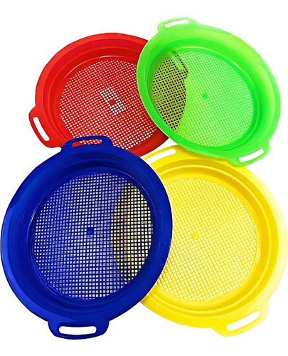 Mattys Toy Stop Sand Sifter Sieves Para Arena Y Playa (rojo,