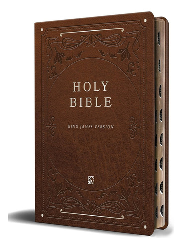 Holy Bible Kjv, Giant Print, Brown Premium Imitation Leath, De King James Version. Editorial Origin, Tapa Blanda En Inglés - Con Índice