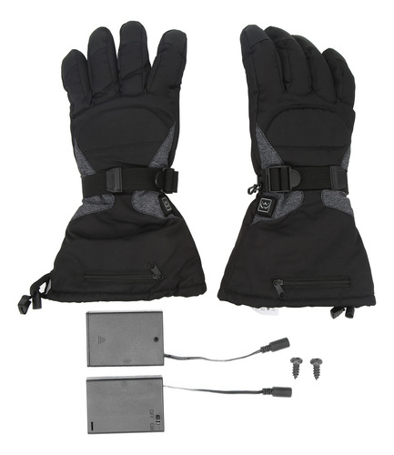 Guantes Eléctricos Unisex, Un Par, Color Negro Calefactado,