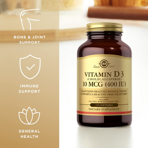 Solgar Vitamina D3 400 Ui 250 Cápsulas Blandas