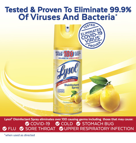 Spray Desinfectante Lysol Sanitizante Antibacteriano 370ml L