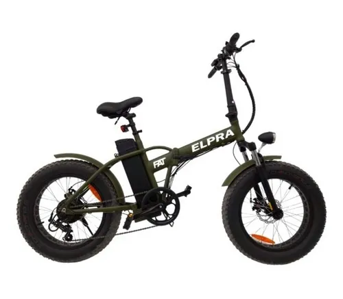 Bicicleta Eléctrica Elpra Fat Bateria De Litio 100% Plegable