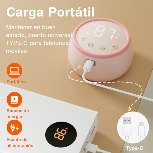 Extractor De Leche Eléctrico Manos Libres Dr.Isla EB30 Sacaleche Materna 4 Modos 12 Niveles Luz Nocturna