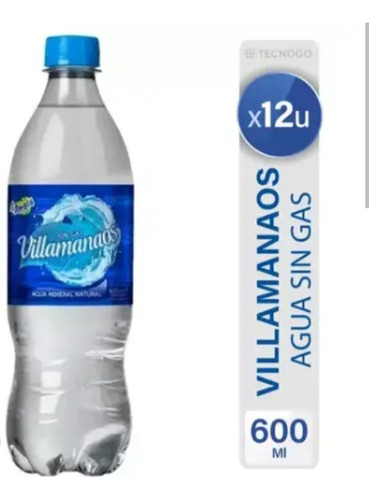 Pack Agua Mineral Villamanaos S/gas 600ml Pack 12 Botellas