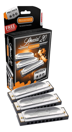 Hohner Special 20 Pro Pack Harmônica C G A Cor Prateado