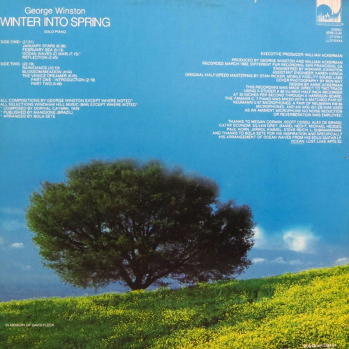 Lp  George Winston - Winter Into Spring Solo Pian Vinil Raro