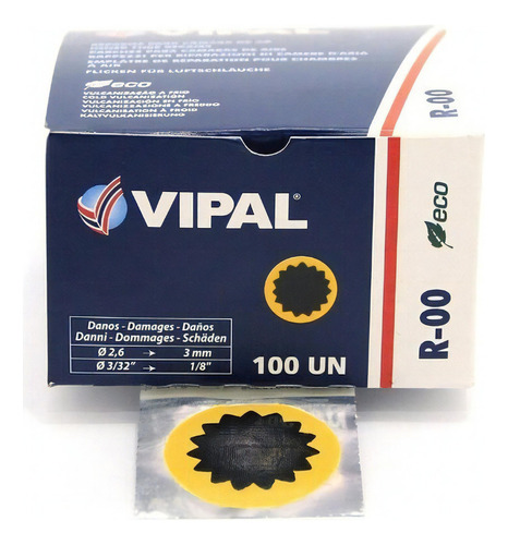 Remendo Redondo Vipal Estrela 30mm Para Câmara De Ar Bike