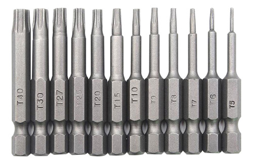 Puntas Para Destornillador De Cabeza Torx T5-t40 Con Vástago