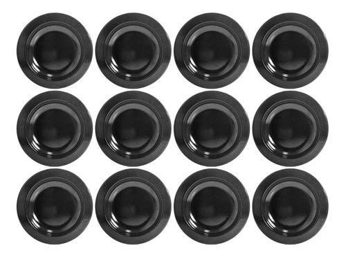 Plato Enlozado Hondo Chapa 28 Cm Parrilla Camping X12 Uni. Negro Liso