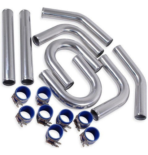 Imagen 7 de 7 de Kit Tuberias / Cañerias Aluminio 2.5 Universal Intercooler