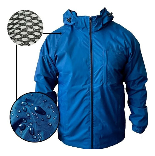 Cortaviento Hombre  Impermeable Con Mallas Ultra Ligera De Verano