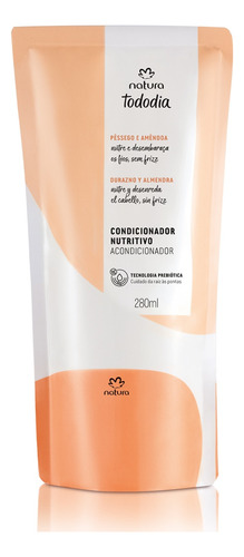 Refil Shampo Condicionado Natura Tododia Pêssego E Amêndoa