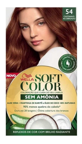 Tonalizante Soft Color 54 Castanho Acobreado Wella