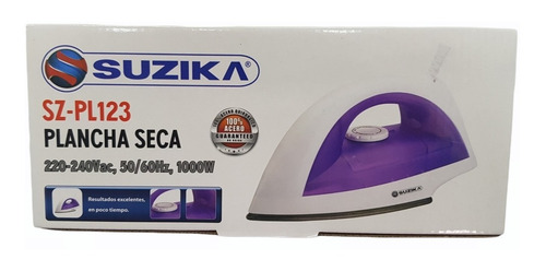 Imagen 2 de 2 de Plancha Seca Suzika 1000 W Base Acero Temperatura Ajustable