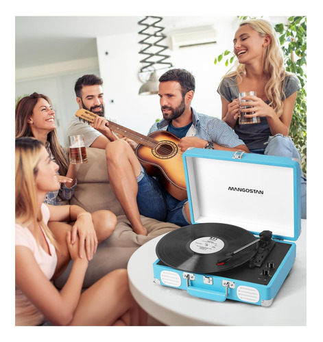 Tocadiscos Mangostan 3 Speed Bluetooth Portable