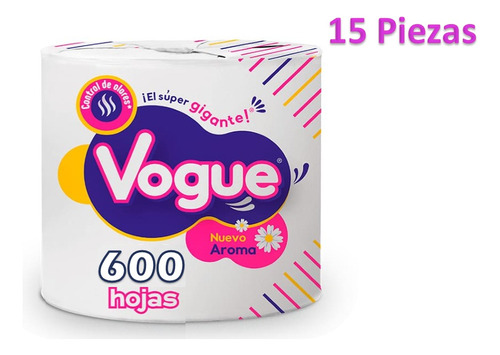 Papel Higiencio Vogue Jumbo 600 Hojas. Rollo Individual