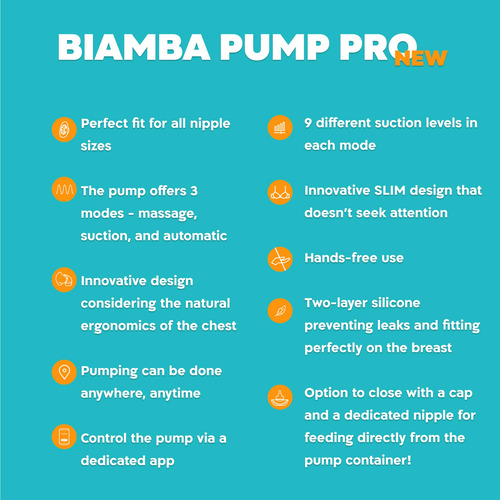 Extractor De Leche Portátil Manos Libres Biamba Pump Pro -