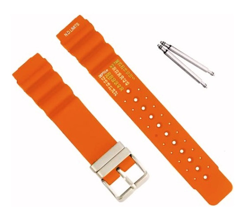 Pulseira Compatível Com Citizen Aqualand Wingman Windsurf Cor Laranja