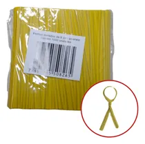 Comprar Amarrilho Fecho Lacre Arame Para Pão 9cm 1000 Un. Amarelo