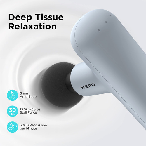 Massage Gun Nepq Sk6 Mini Portable Deep Tissue Gray