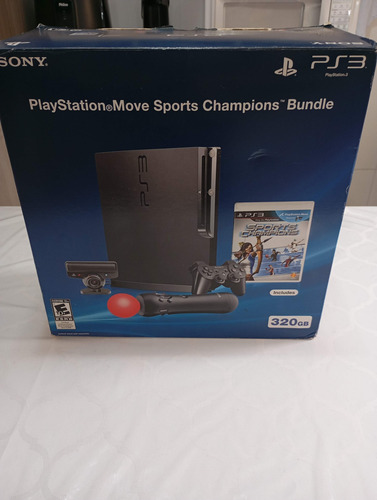 Sony Playstation 3 Slim Move Sports Champion Value Pack Preto (Usado)