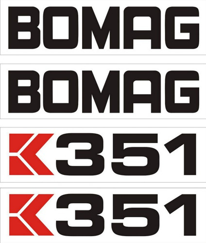 Calcomanías Para Bomag K351 Con Preventivos Originales