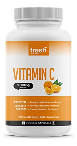 Nutrición Fresca Vitamina C - Potente 1500 Mg Por Día 8bktu