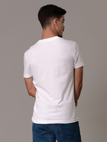Polera Outline Monologo Blanco Calvin Klein