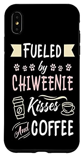 Funda Para iPhone XS Max Chiweenie Mom Coffee Lover Dog P-02