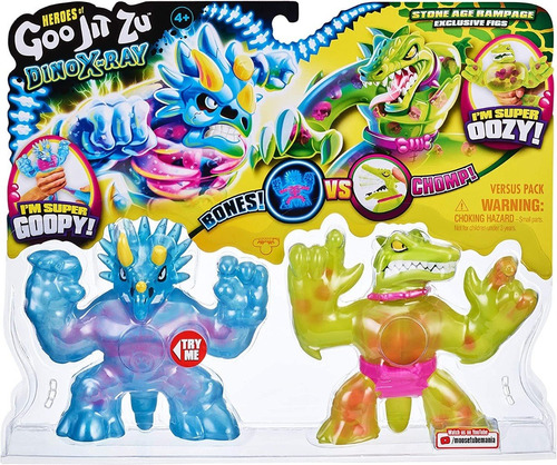 Heroes Of Goo Jit Zu Dino X-ray Tritops Vs Shredz Original 