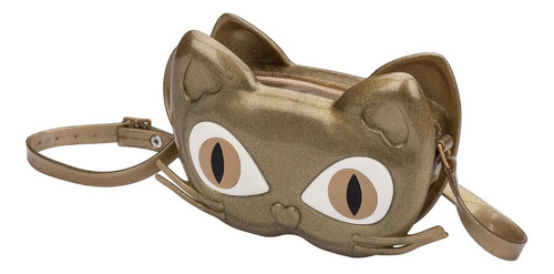 Bolsa Melissa Mini Bag Cat Gato Cor Dourado