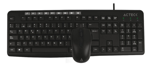 Kit Teclado Y Mouse Acteck K400 Estandar 1000 Dpi Negro /vc