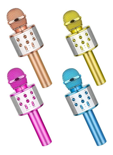 Micrófono De Karaoke Inalámbrico Con Bluetooth Parlante Usb 