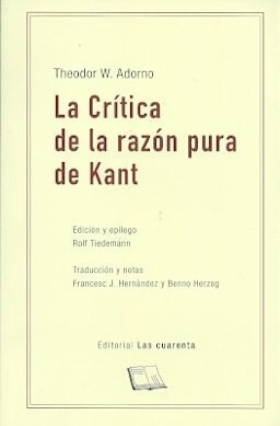 Critica De La Razon Pura De Kant (coleccion Mitma) [edicion