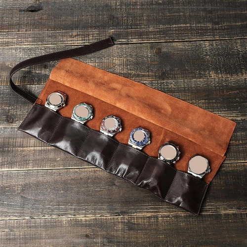 Caja De Reloj De Cuero Para Guardar Relojes, Funda De Viaje