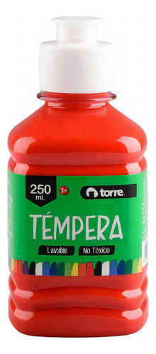 Tempera Torre 250ml Color Rojo