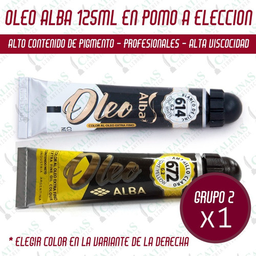 Oleos Marca Alba En Pomo X 125ml Solo Grupo 2 Microcentro