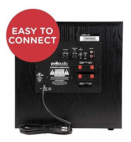 Imagen 7 de 7 de Polk Audio Psw10 Subwoofer Activo De 10 Pulgadas (sencillo,