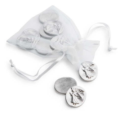 Vilmain Pewter Angel Pocket Tokens Bolsa De 10 Danforth Pewt