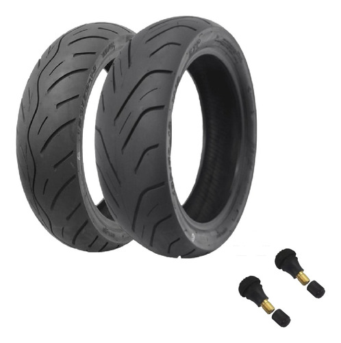 Par Pneu 110/70-13 + 130/70-13 Tl K6007 Kenda + Bicos