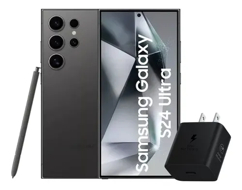 Samsung Galaxy S24 Ultra 256gb 12ram Titanium Black + Power Adapter Samsung 25w