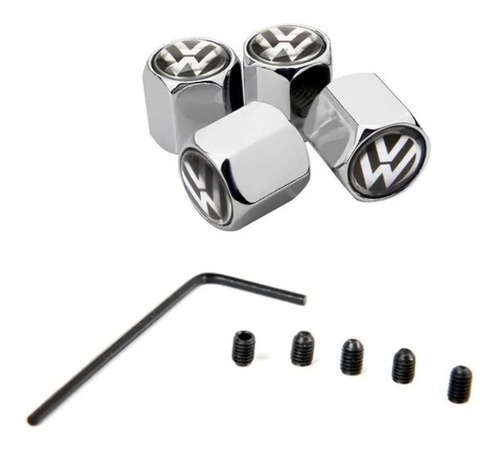 Imagen 1 de 8 de Tapas Cubre Válvula Antirrobo Con Logo Volkswagen X4