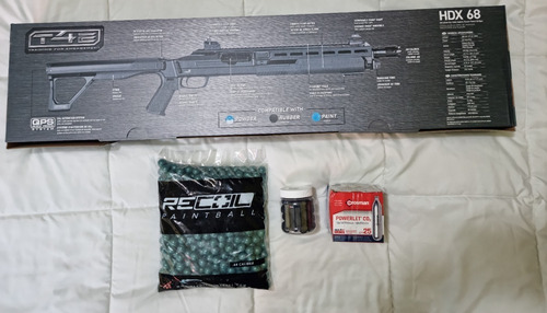 Escopeta Gotcha T4e Umarex Cal 0.68 + Bolas + Tanques Co2