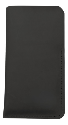 Billetera Cuero Funda Multiuso Celular Tierra Adentro Color Negro Diseño De La Tela Liso