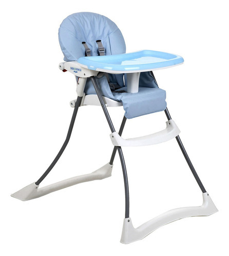 Cadeira Alimentação Reclinável Papa E Soneca Baby Blue +6m Cor Azul