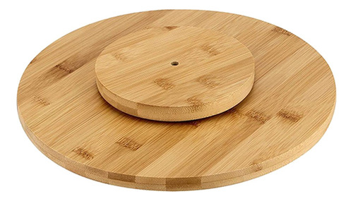 Plato Giratorio De Madera Para Presentación De Postres 25cm