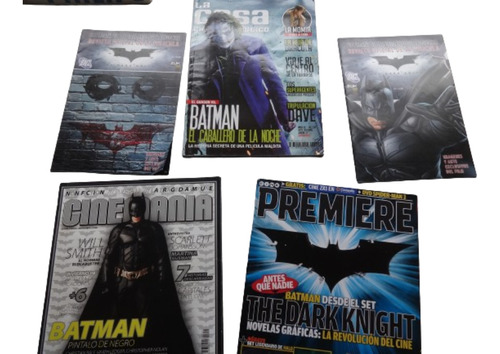 Lote X5 Revista Batman Comic Pelicula Antigua Folleto Joker